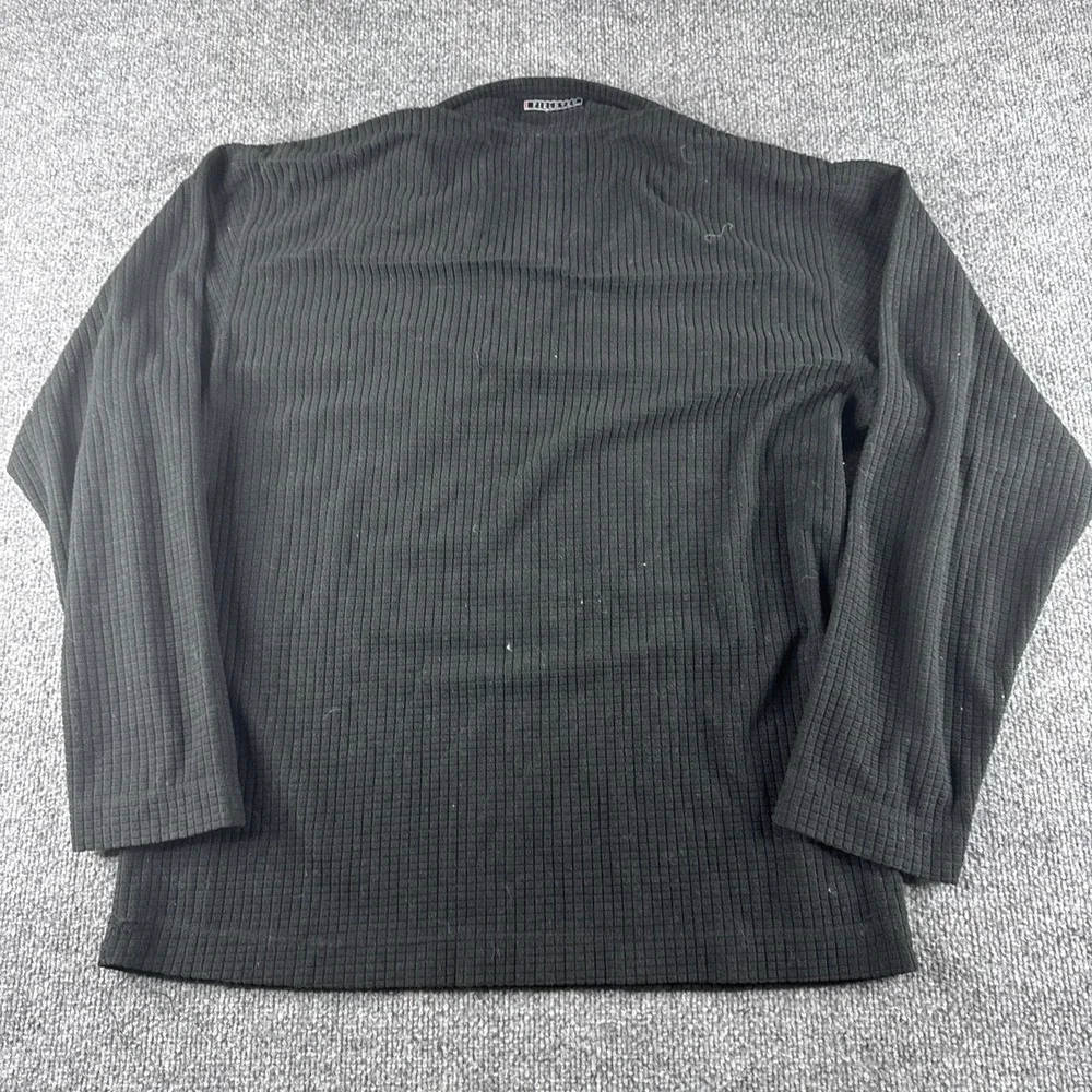 Southern Marsh Pullover Mens Medium FieldTec Quarter Zip Waffle Fleece Black